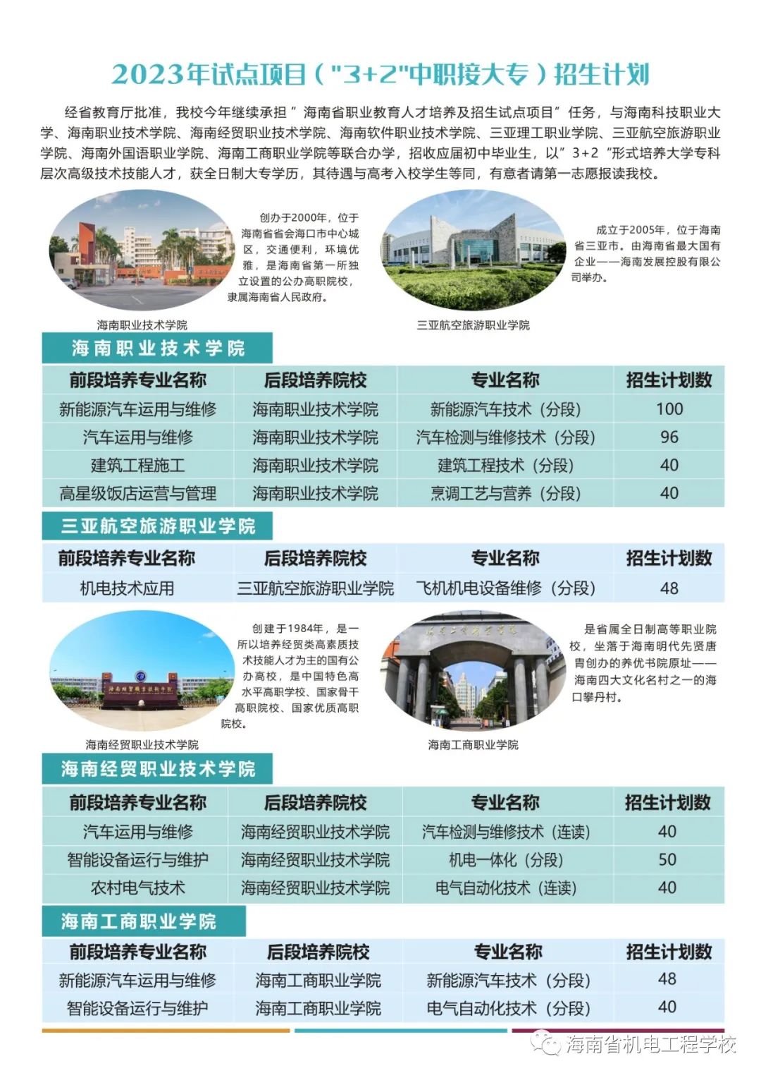 海南中专学校招生简章
