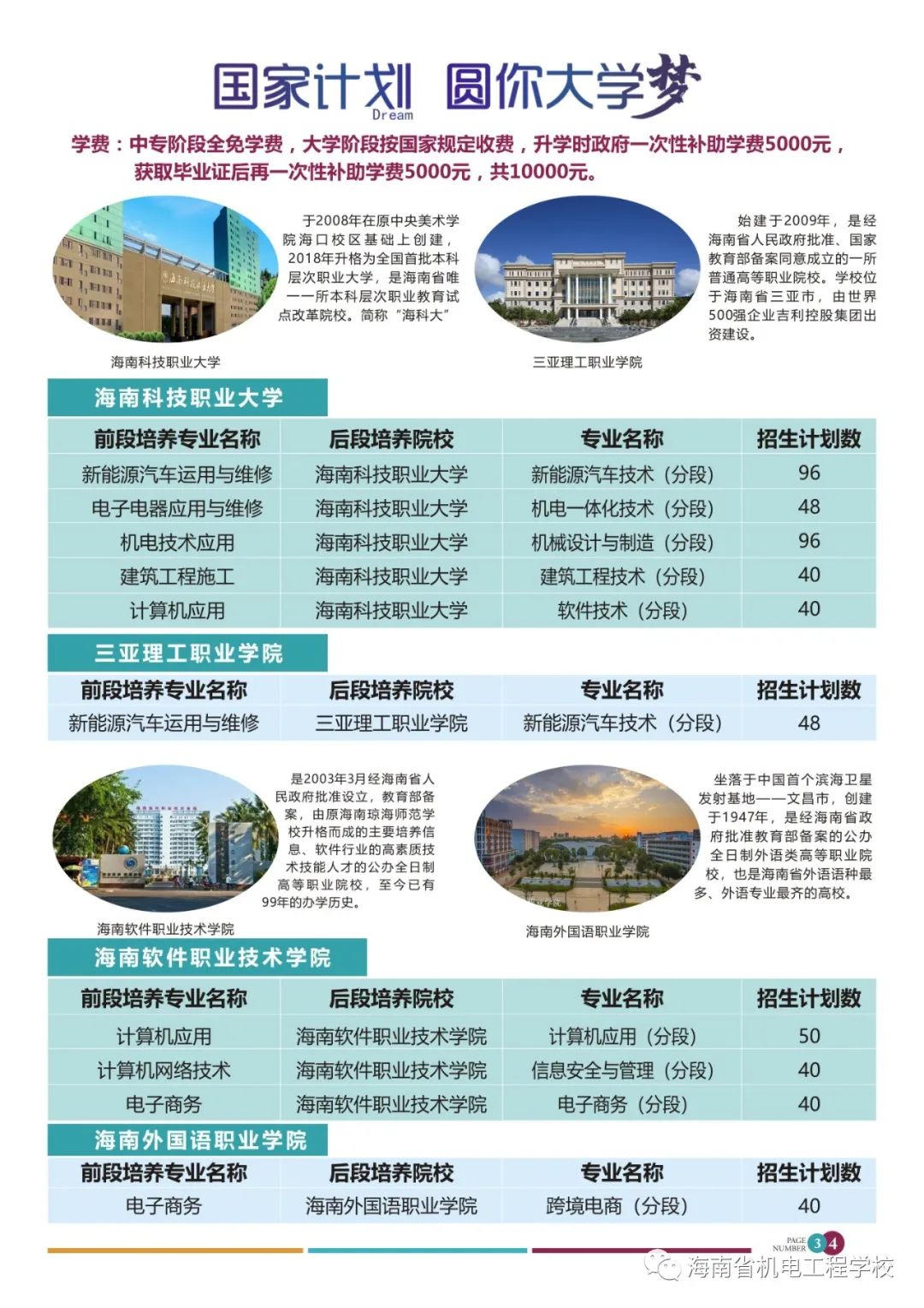 海南中专学校招生简章